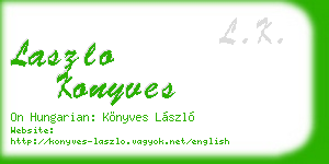 laszlo konyves business card