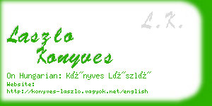 laszlo konyves business card